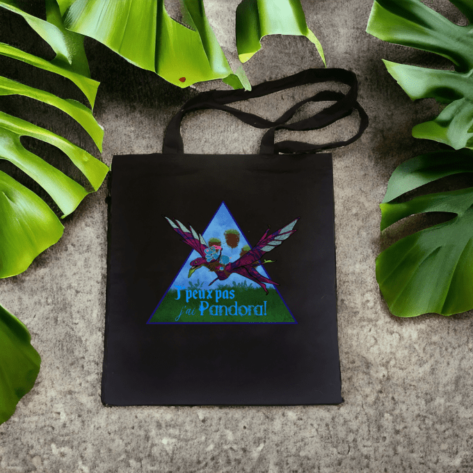 Tote Bag "Jpeux pas j'ai Pandora" (floqué)